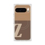 プレミアムスクエアケース with Pixelsnap［ オリジナル - initial two tone - Z brown ］
