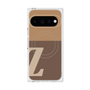 プレミアムスクエアケース with Pixelsnap［ オリジナル - initial two tone - Z brown ］