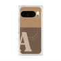 プレミアムスクエアケース with Pixelsnap［ オリジナル - initial two tone - A brown ］
