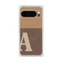 プレミアムスクエアケース with Pixelsnap［ オリジナル - initial two tone - A brown ］