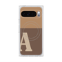 プレミアムスクエアケース with Pixelsnap［ オリジナル - initial two tone - A brown ］