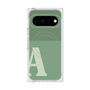 プレミアムスクエアケース with Pixelsnap［ オリジナル - initial two tone - A green ］