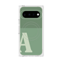 プレミアムスクエアケース with Pixelsnap［ オリジナル - initial two tone - A green ］