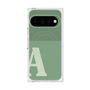プレミアムスクエアケース with Pixelsnap［ オリジナル - initial two tone - A green ］