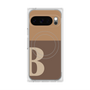 プレミアムスクエアケース with Pixelsnap［ オリジナル - initial two tone - B brown ］