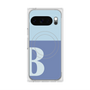 プレミアムスクエアケース with Pixelsnap［ オリジナル - initial two tone - B blue ］