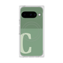プレミアムスクエアケース with Pixelsnap［ オリジナル - initial two tone - C green ］