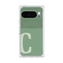 プレミアムスクエアケース with Pixelsnap［ オリジナル - initial two tone - C green ］