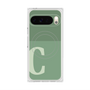 プレミアムスクエアケース with Pixelsnap［ オリジナル - initial two tone - C green ］