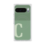 プレミアムスクエアケース with Pixelsnap［ オリジナル - initial two tone - C green ］