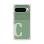 プレミアムスクエアケース with Pixelsnap［ オリジナル - initial two tone - C green ］