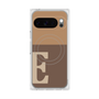 プレミアムスクエアケース with Pixelsnap［ オリジナル - initial two tone - E brown ］