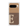 プレミアムスクエアケース with Pixelsnap［ オリジナル - initial two tone - E brown ］