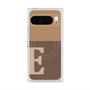 プレミアムスクエアケース with Pixelsnap［ オリジナル - initial two tone - E brown ］