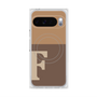 プレミアムスクエアケース with Pixelsnap［ オリジナル - initial two tone - F brown ］
