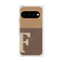 プレミアムスクエアケース with Pixelsnap［ オリジナル - initial two tone - F brown ］