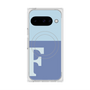 プレミアムスクエアケース with Pixelsnap［ オリジナル - initial two tone - F blue ］