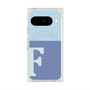 プレミアムスクエアケース with Pixelsnap［ オリジナル - initial two tone - F blue ］