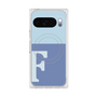 プレミアムスクエアケース with Pixelsnap［ オリジナル - initial two tone - F blue ］