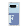プレミアムスクエアケース with Pixelsnap［ オリジナル - initial two tone - F blue ］