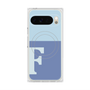 プレミアムスクエアケース with Pixelsnap［ オリジナル - initial two tone - F blue ］