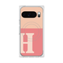 プレミアムスクエアケース with Pixelsnap［ オリジナル - initial two tone - H pink ］