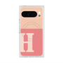 プレミアムスクエアケース with Pixelsnap［ オリジナル - initial two tone - H pink ］