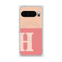 プレミアムスクエアケース with Pixelsnap［ オリジナル - initial two tone - H pink ］