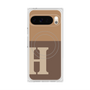 プレミアムスクエアケース with Pixelsnap［ オリジナル - initial two tone - H brown ］