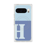 プレミアムスクエアケース with Pixelsnap［ オリジナル - initial two tone - H blue ］