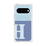 プレミアムスクエアケース with Pixelsnap［ オリジナル - initial two tone - H blue ］