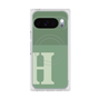 プレミアムスクエアケース with Pixelsnap［ オリジナル - initial two tone - H green ］