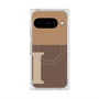 プレミアムスクエアケース with Pixelsnap［ オリジナル - initial two tone - I brown ］