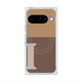 プレミアムスクエアケース with Pixelsnap［ オリジナル - initial two tone - I brown ］