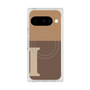 プレミアムスクエアケース with Pixelsnap［ オリジナル - initial two tone - I brown ］