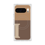 プレミアムスクエアケース with Pixelsnap［ オリジナル - initial two tone - I brown ］