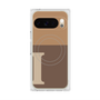 プレミアムスクエアケース with Pixelsnap［ オリジナル - initial two tone - I brown ］