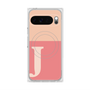 プレミアムスクエアケース with Pixelsnap［ オリジナル - initial two tone - J pink ］