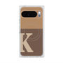 プレミアムスクエアケース with Pixelsnap［ オリジナル - initial two tone - K brown ］
