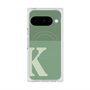プレミアムスクエアケース with Pixelsnap［ オリジナル - initial two tone - K green ］