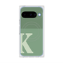 プレミアムスクエアケース with Pixelsnap［ オリジナル - initial two tone - K green ］