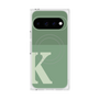 プレミアムスクエアケース with Pixelsnap［ オリジナル - initial two tone - K green ］