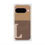 プレミアムスクエアケース with Pixelsnap［ オリジナル - initial two tone - L brown ］