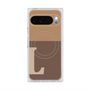 プレミアムスクエアケース with Pixelsnap［ オリジナル - initial two tone - L brown ］