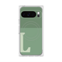プレミアムスクエアケース with Pixelsnap［ オリジナル - initial two tone - L green ］