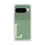 プレミアムスクエアケース with Pixelsnap［ オリジナル - initial two tone - L green ］