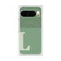 プレミアムスクエアケース with Pixelsnap［ オリジナル - initial two tone - L green ］