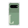プレミアムスクエアケース with Pixelsnap［ オリジナル - initial two tone - L green ］