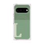 プレミアムスクエアケース with Pixelsnap［ オリジナル - initial two tone - L green ］