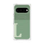 プレミアムスクエアケース with Pixelsnap［ オリジナル - initial two tone - L green ］